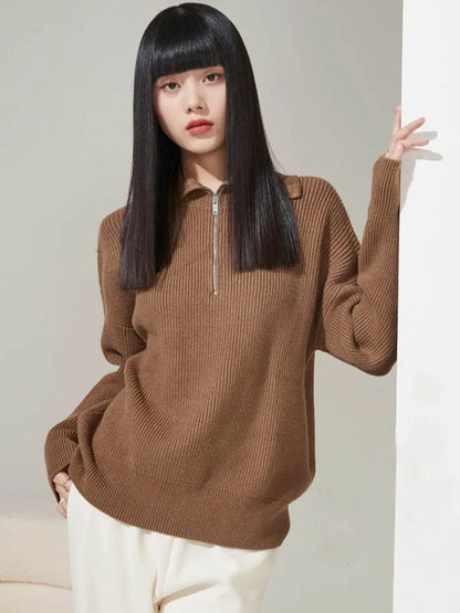 Anna Elegant Sweater with Zip