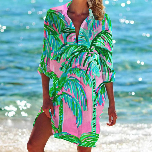 Stephanie | Colorful Shirt Dress