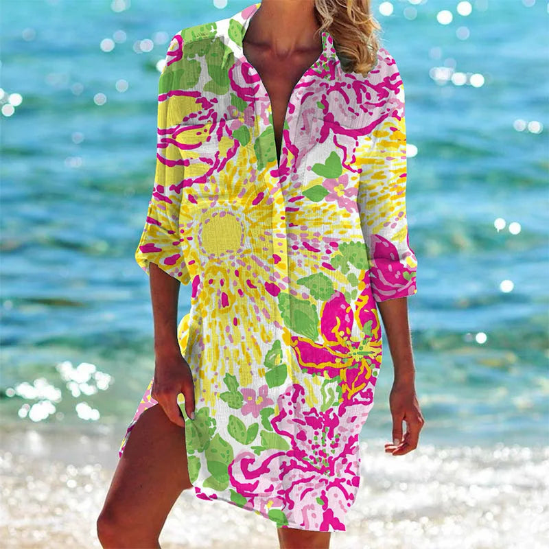 Stephanie | Colorful Shirt Dress