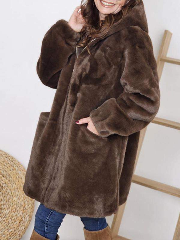 RAINA - FAUX FUR COAT