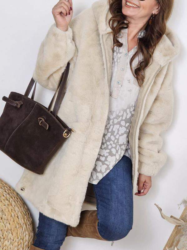 RAINA - FAUX FUR COAT