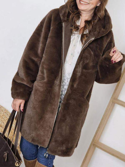 RAINA - FAUX FUR COAT