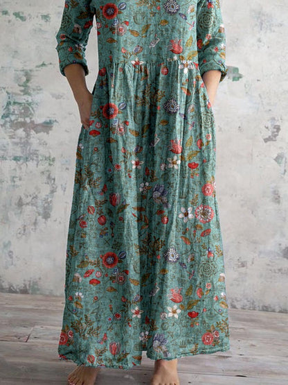 Feminine Elegant Summer Dress with Flowers