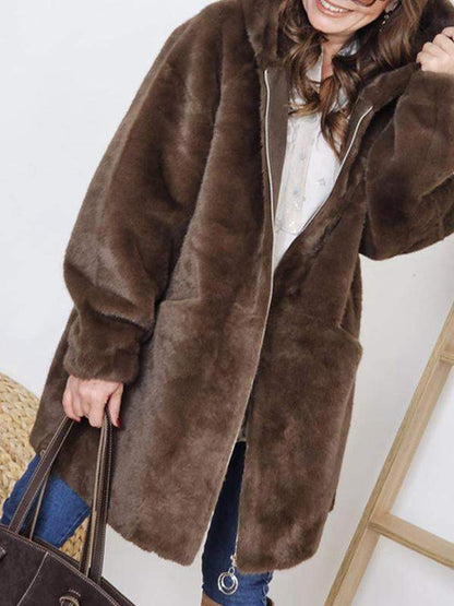 RAINA - FAUX FUR COAT