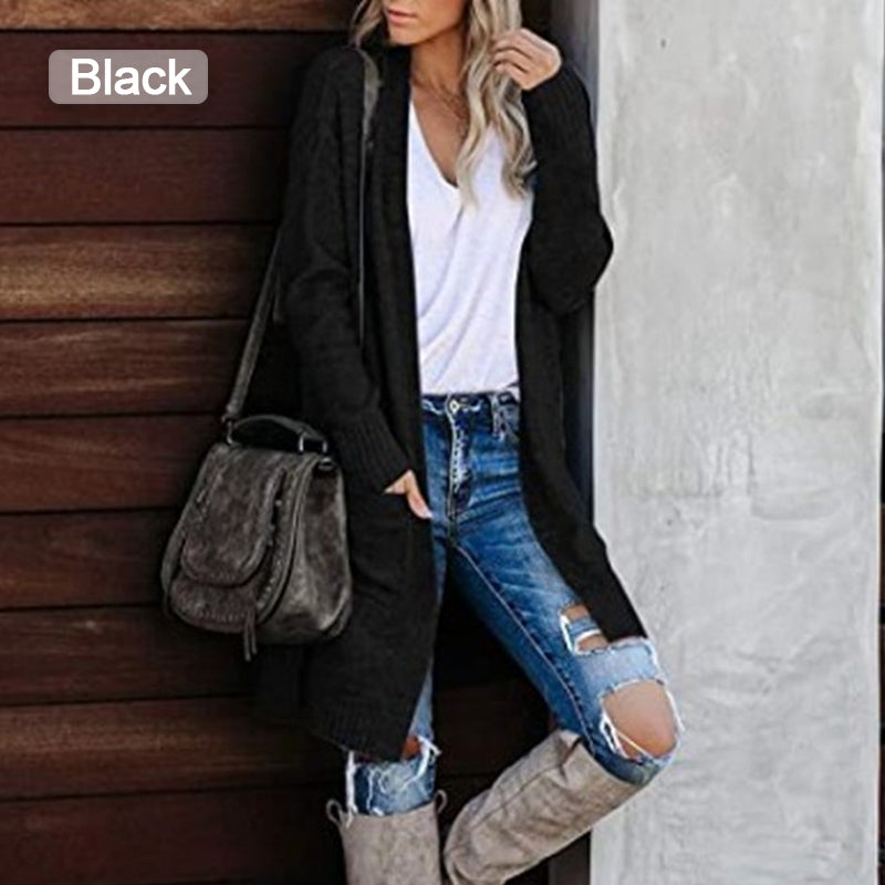 Kaleide Casual Long Sleeve Open Front Cardigan